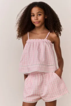Tween Fiorella Gingham Top