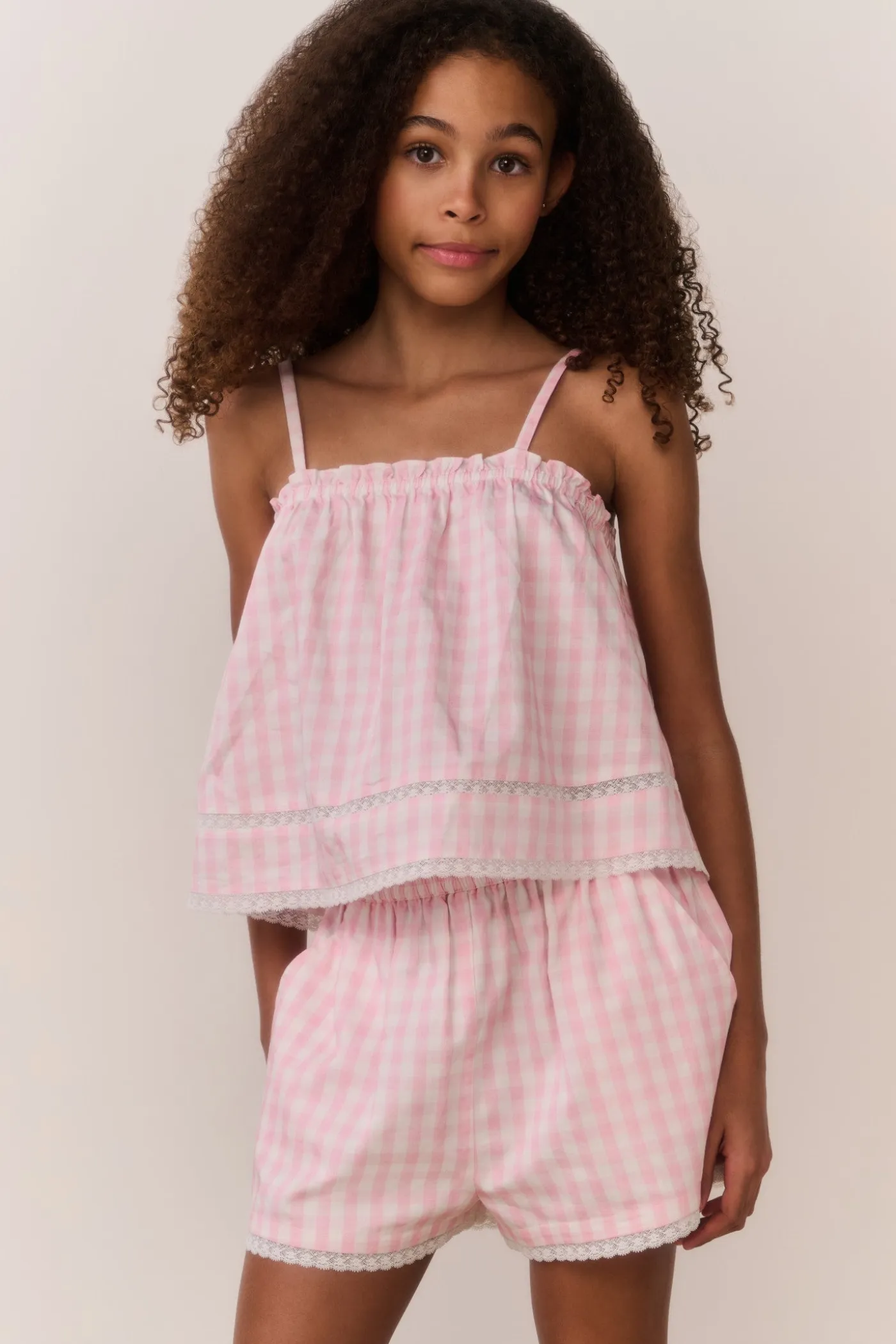 Tween Fiorella Gingham Top