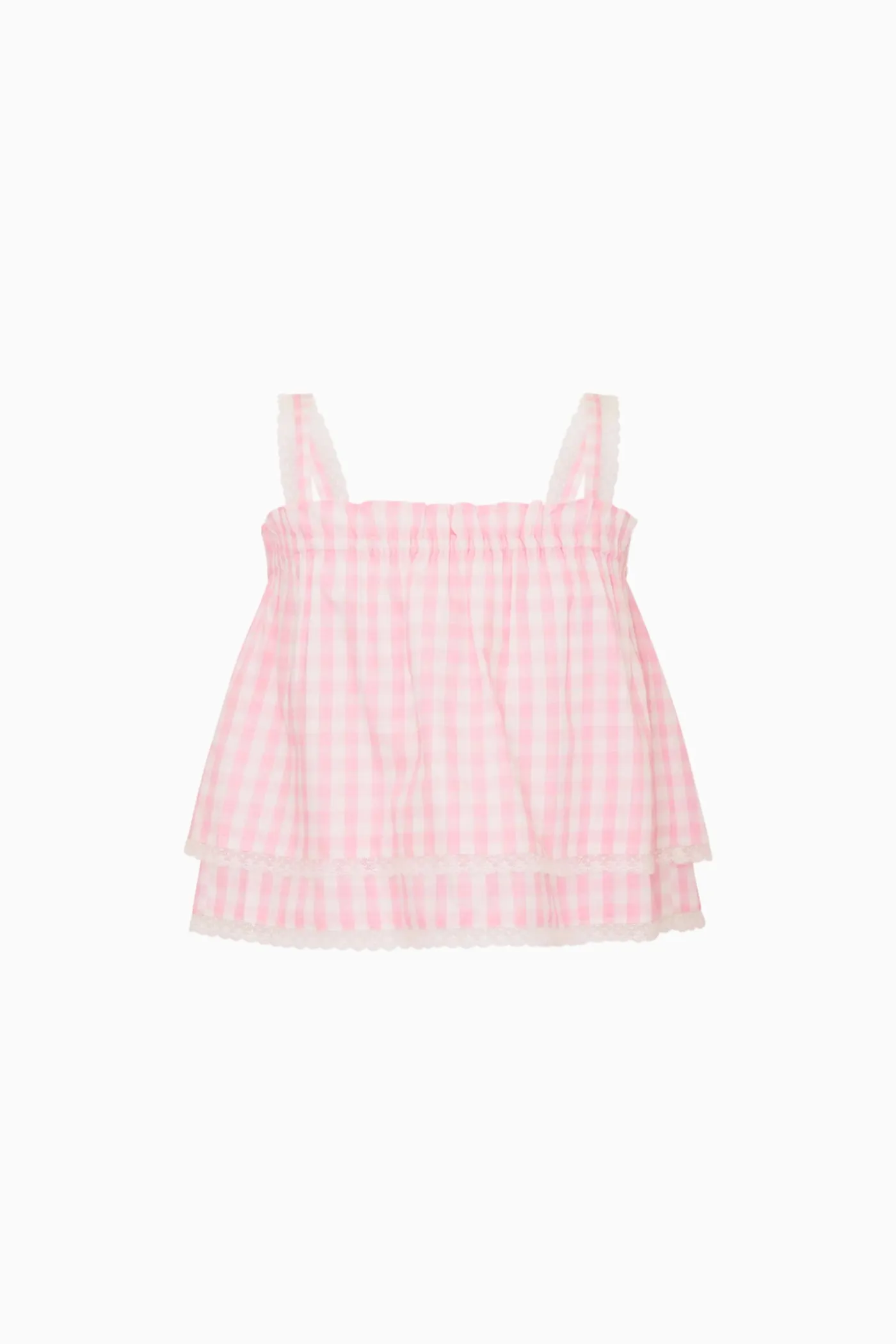 Tween Fiorella Gingham Top