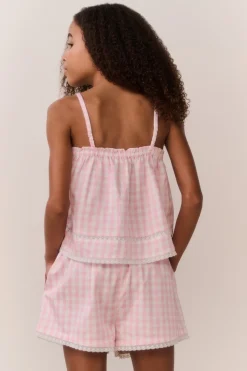 Tween Fiorella Gingham Top