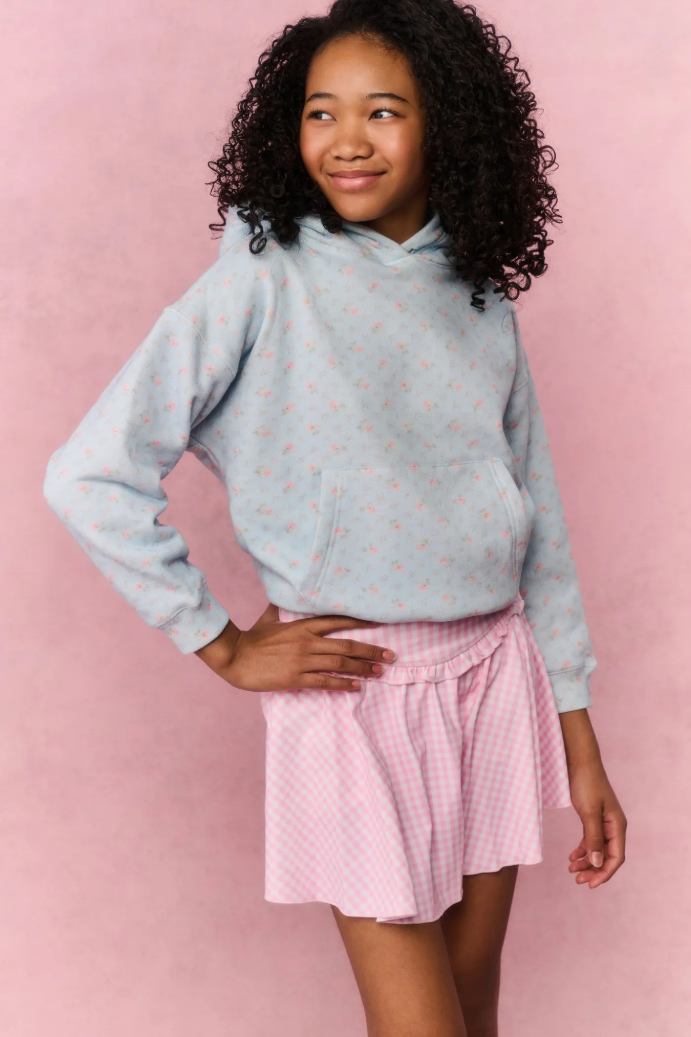 Tween Gingham Shanonly Active Skort
