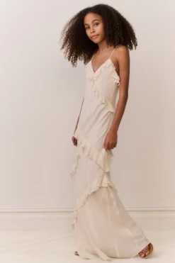 Tween Mini Rialto Cream Maxi Dress