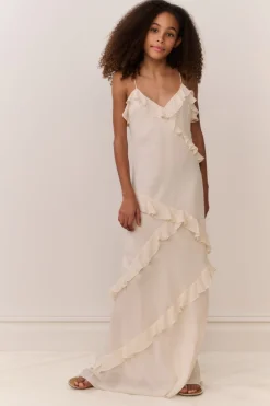 Tween Mini Rialto Cream Maxi Dress