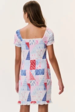 Tween Solier Patchwork Mini Dress