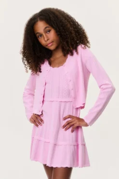 Tween Stretch Pointelle Gemna Cardigan