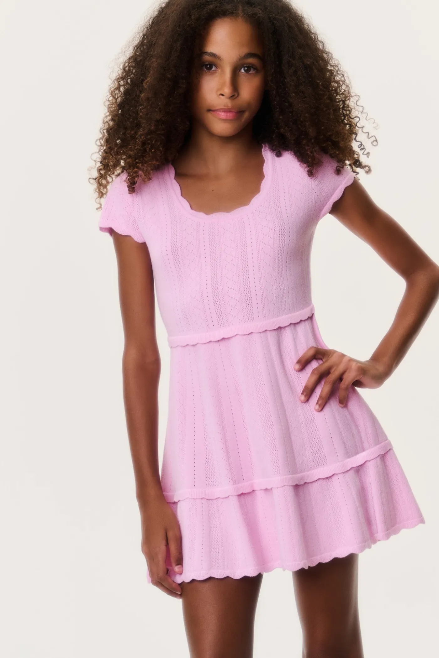 Tween Stretch Pointelle Jovie Dress