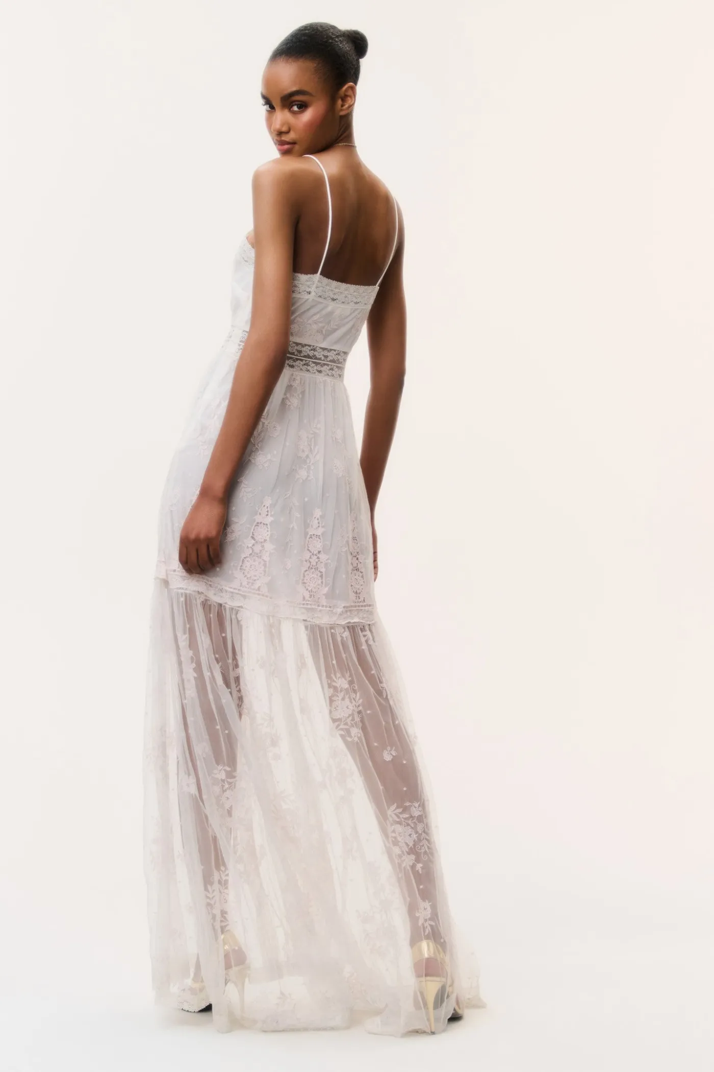 Valmy Embroidered Tulle Maxi Dress
