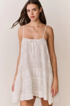 Vionett Cotton Victorian Mini Dress
