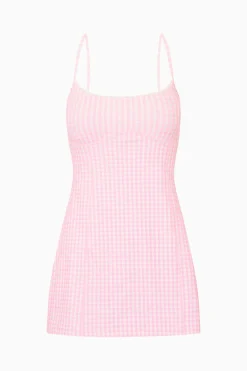 Vivianna Gingham Print Active Dress