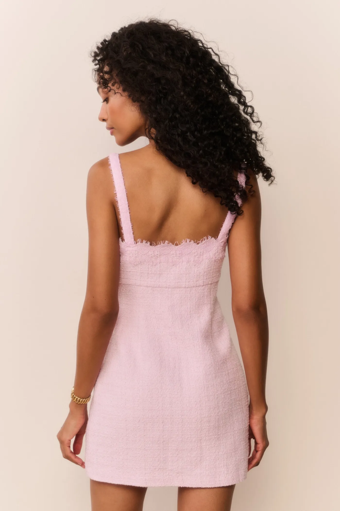 Willamina Lace Tweed Mini Dress