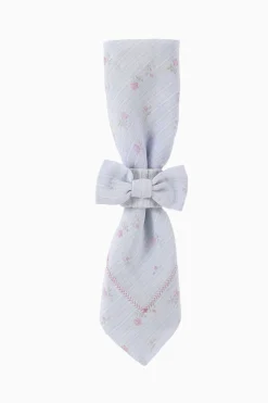 Yarn Dye Printed Bow Napkin Rings - Set of 4