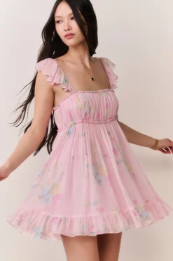 Zanira Floral Chiffon Mini Dress