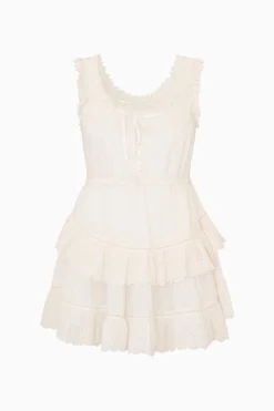 Zayan Heart Eyelet Cotton Mini Dress